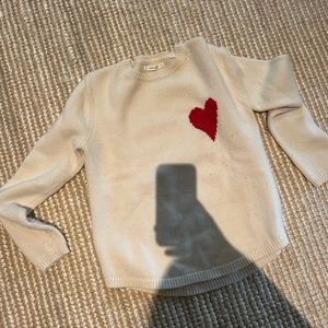 Chinti and Parker cashmere heart sweater. Size Medium.